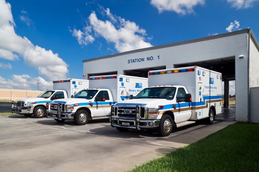 STEC ambulance fleet at Station No. 1